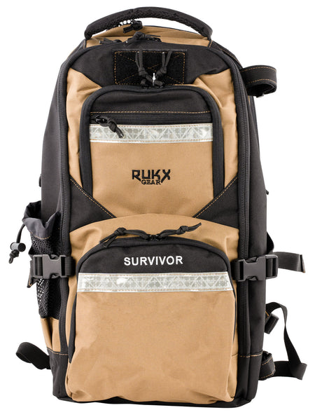 Rukx Gear Survivor Backpack Tan ATICTSURT 600D Polyester Day Pack