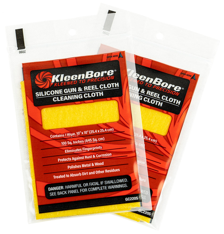 KleenBore GC220P Silicone-Treated Gun & Reel Cleaning Cloth 10" 10 Pack