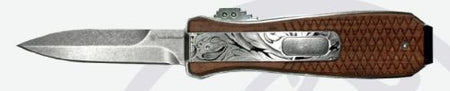 Smith & Wesson Unwavered Out-The-Front OTF 3" Spear Point Satin Wood Handle