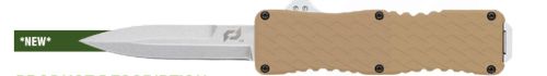 Schrade Knife Uproar Double Action OTF 3" D2 Bayonet FDE/SS