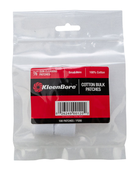 KleenBore P200 .17/.177/.200/.204 Cal Cotton Flannel Cleaning Patches 100 Count