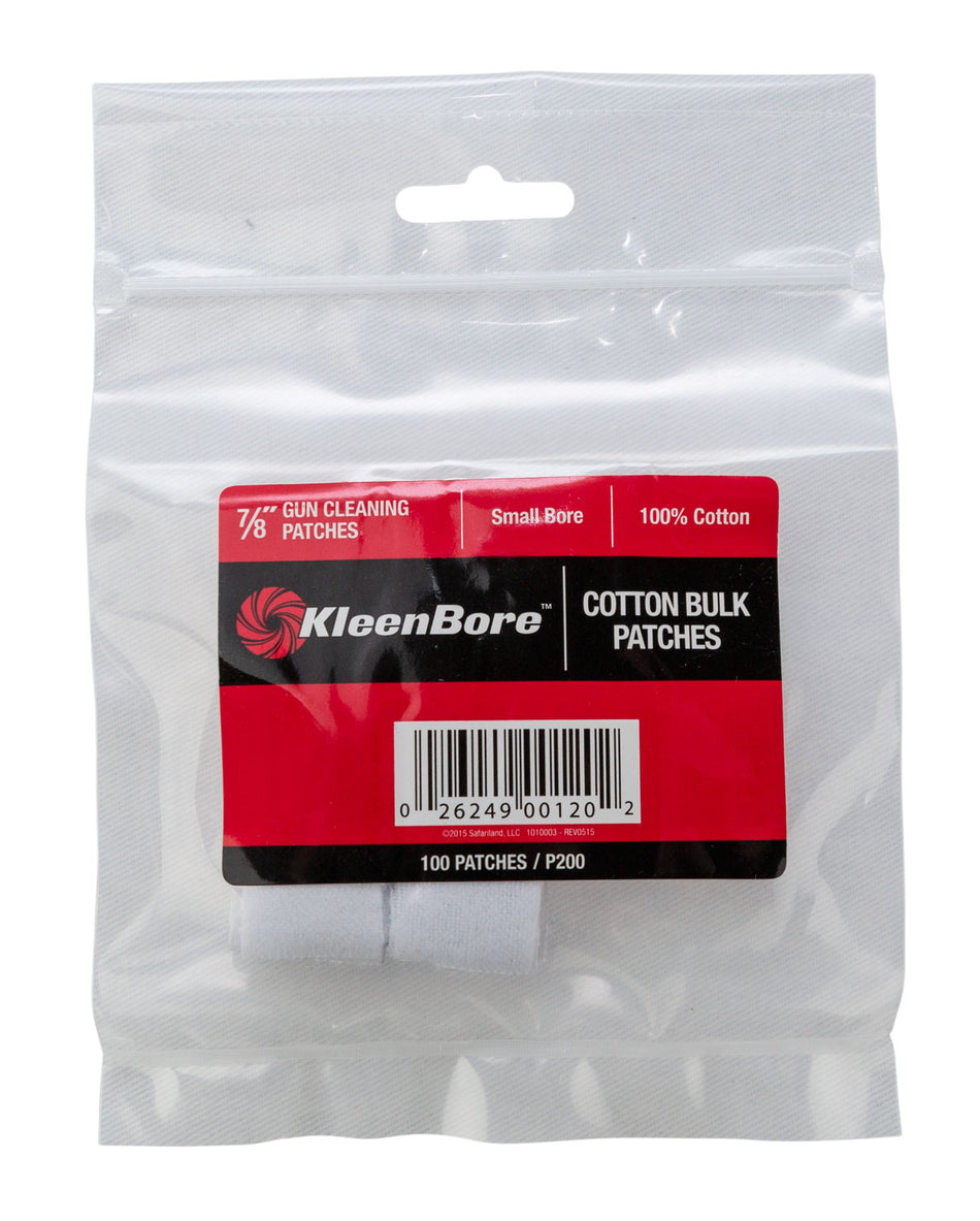 KleenBore P200 .17/.177/.200/.204 Cal Cotton Flannel Cleaning Patches 100 Count