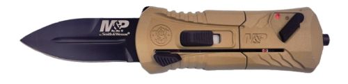 Smith & Wesson M&P OTF Compact Out-the-Front 1.9" Spear Point Blade Knife, Black/FDE