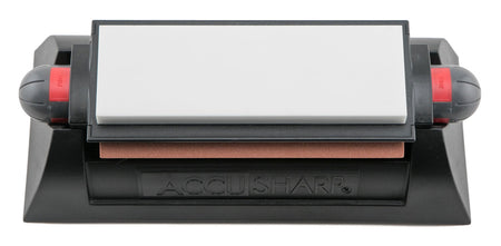AccuSharp Deluxe Tri-Stone Sharpening System Coarse, Medium & Fine Stones Rubber Handle