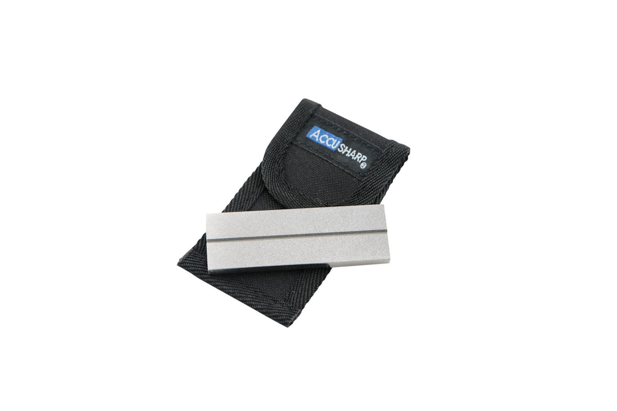 AccuSharp Diamond Pocket Stone Fine & Coarse Dual-Sided Sharpener with Pouch