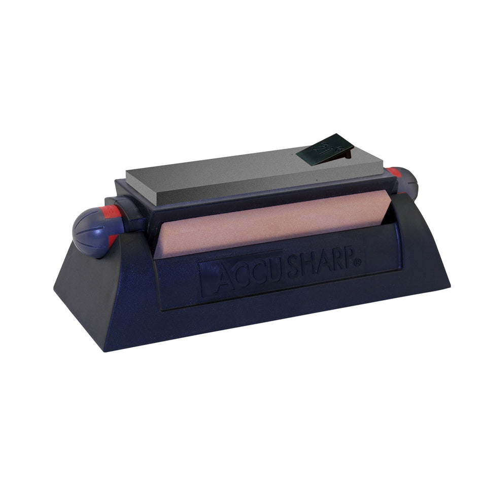 AccuSharp Tri-Stone Knife Sharpening System Coarse Medium Fine Alumina-Oxide Stones Rubber Handle