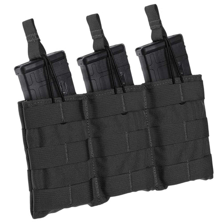 Tacshield T3508BK Triple Rifle Magazine Pouch MOLLE Black 1000D Nylon