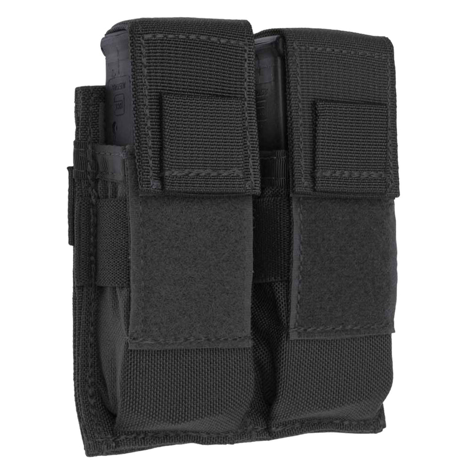 Tacshield T3602BK Double Pistol Magazine Pouch Universal Black 1000D Nylon