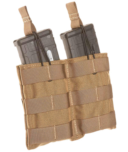 Tacshield T3507CY Double Rifle Magazine Pouch MOLLE Coyote 1000D Nylon