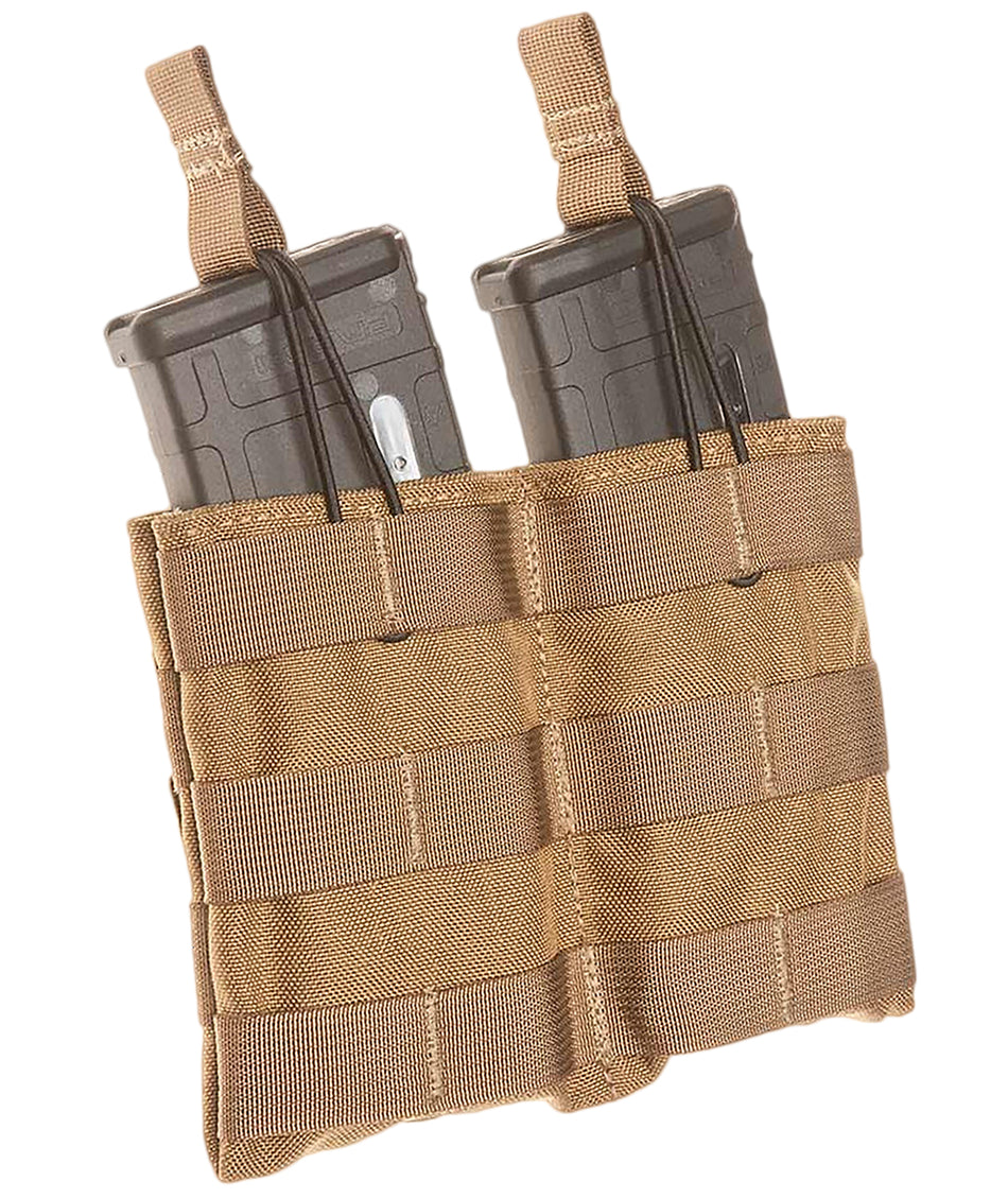 Tacshield T3507CY Double Rifle Magazine Pouch MOLLE Coyote 1000D Nylon