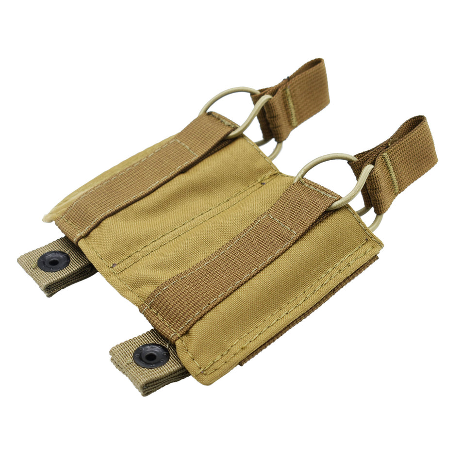 Tacshield T3607CY MOLLE Double Pistol Speed Load Mag Pouch Coyote 1000 Denier Nylon