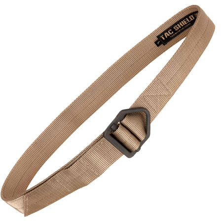 Tacshield T32XLTN Coyote Webbing Tactical Riggers Belt 42-46" 1.75" Wide Drop Forged Buckle