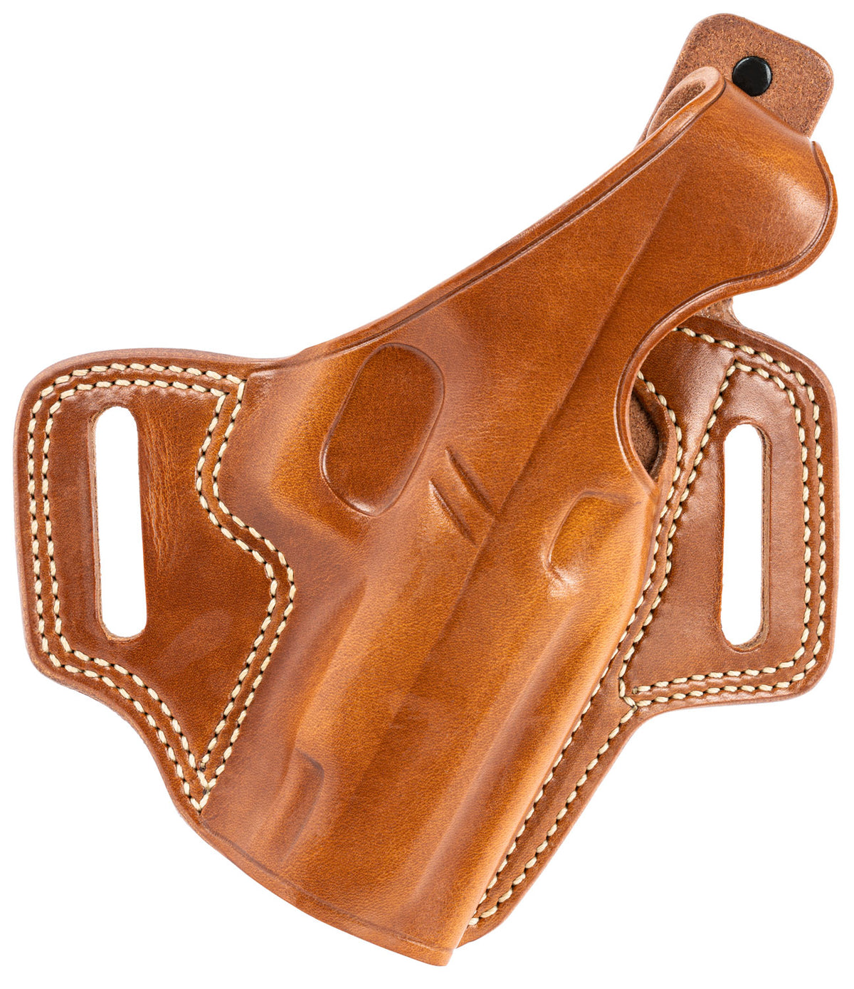Galco FL834 Fletch Right Hand OWB Holster - Tan Leather, Belt Slide up to 1.75", Glock 48/48 MOS/S&W M&P Shield EZ