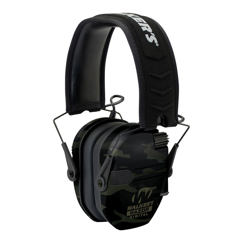 Walker's GWPDRSEMMCCG Razor PRO Digital Muff 23 NRR Multi-Cam Black Polymer