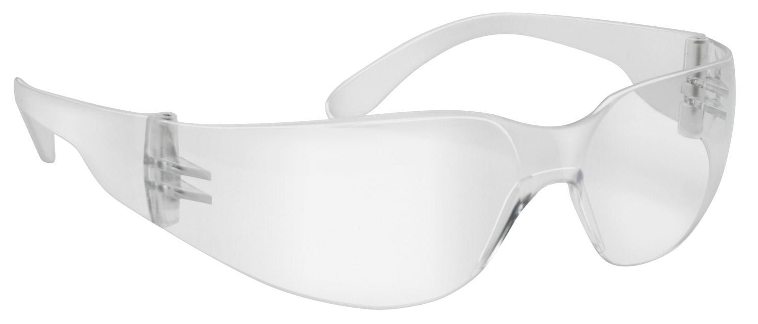 Walker's GWPWRSGLCL Clearview Adult Shooting Glasses, Clear Polycarbonate Lens, Clear Frame