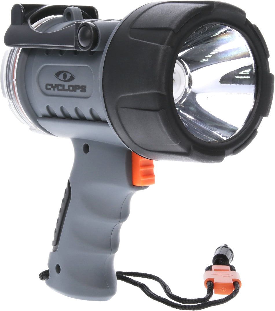 Cyclops 700WP Hand Held Spotlight 350/700 Lumens Red/Clear Cree XM LED Black/Gray ABS
