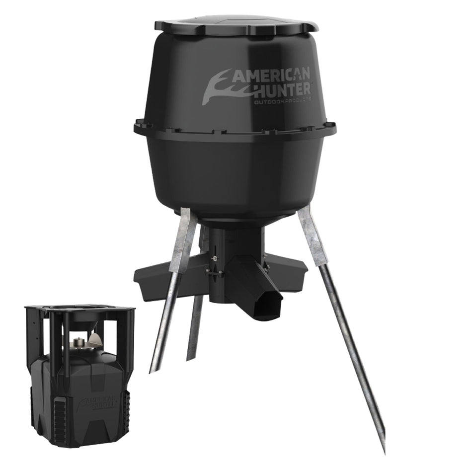 American Hunter XDE-Pro Feeder AH225XDE 30 Gallon Hopper 16 Programs 1-60 Sec Black