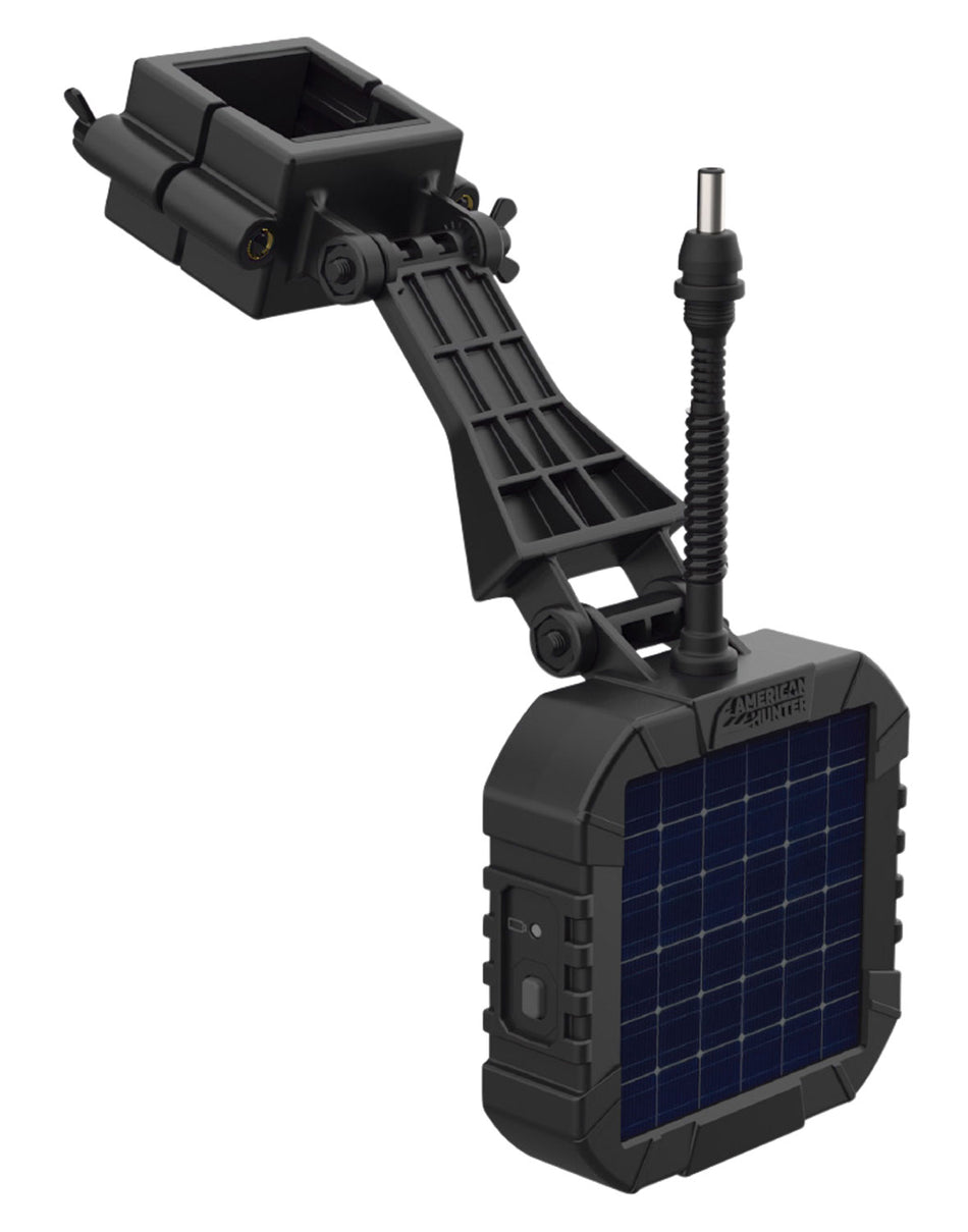 American Hunter AHSLR Solar Panel 6V Internal Li-ion Battery for Feeder Kits Black