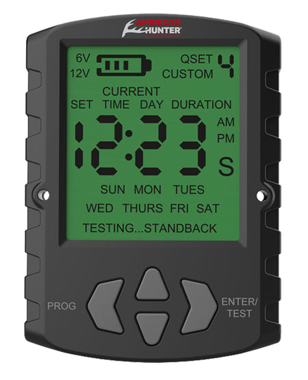 American Hunter AHUTM Universal Digital Timer 6 or 12V Auto-Detect 16 Custom Feeder Settings