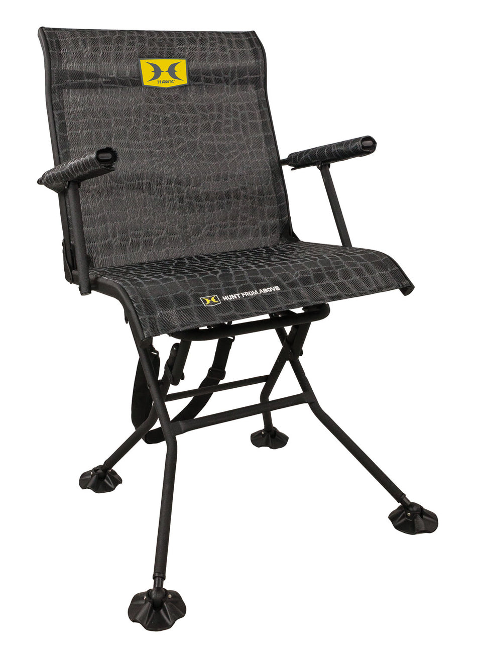 Hawk Stealth HWKHS3103 Camo Spin Chair Steel Hunting Blind Seat
