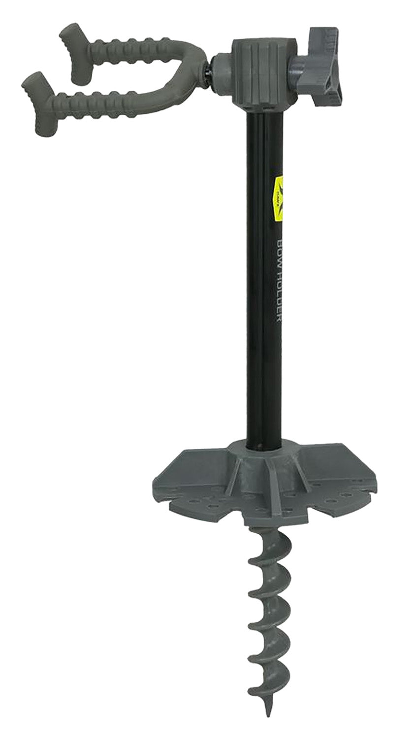 Hawk HWK3840 Earth Anchor Ground Bow Holder 360-Degree Silent-Grip Limb Fork 6" Auger Stake