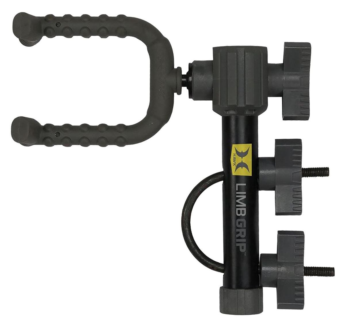 Hawk HWK3019 Limb Grip Tree Stand Bow Holder with U-Bolt Mount and Silent-Grip Limb Fork