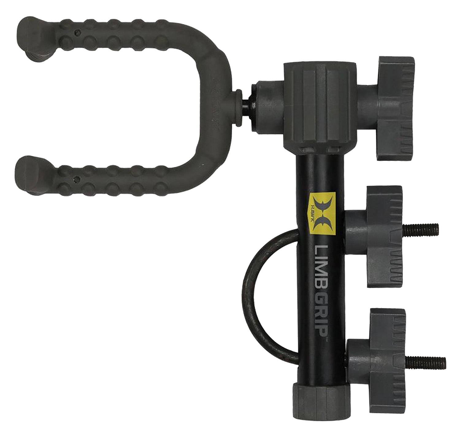 Hawk HWK3019 Limb Grip Tree Stand Bow Holder with U-Bolt Mount and Silent-Grip Limb Fork