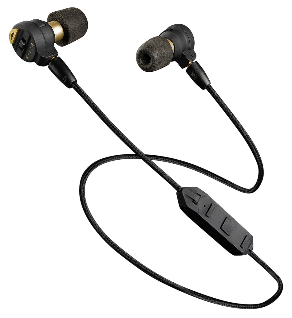 Pro Ears Stealth Elite 28dB Behind The Head Electronic Hearing Protection Bluetooth Lanyard Black 1 Pair