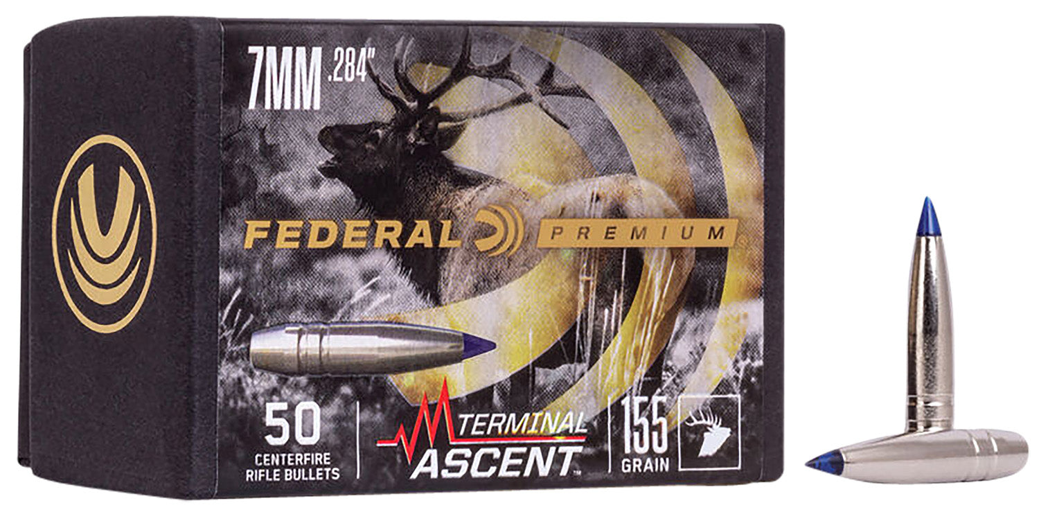 Federal Terminal Ascent Component 7mm 155gr Long-Range Bullets 50 Per Box