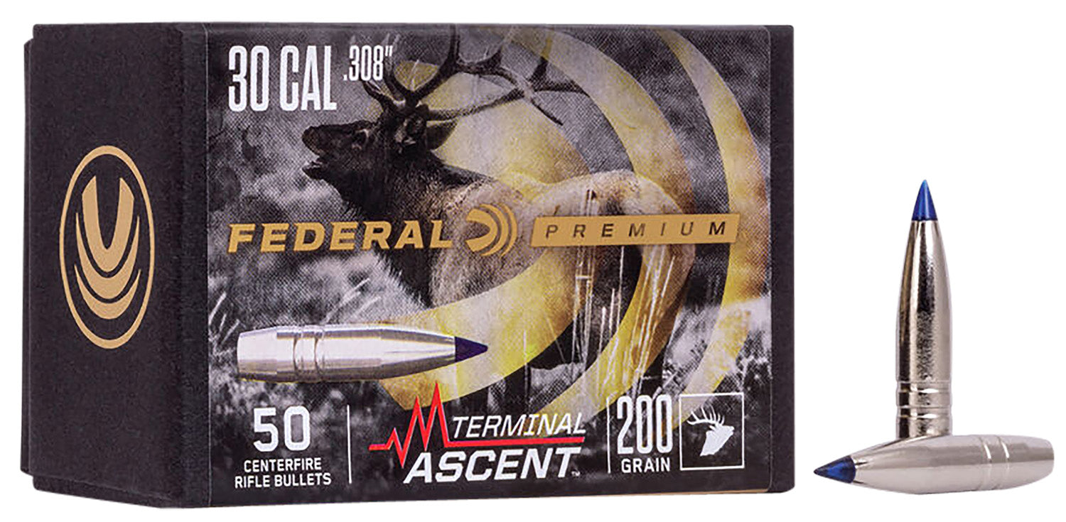 Federal Terminal Ascent Component 30 Cal 200gr Long-Range Bullets 50 Per Box