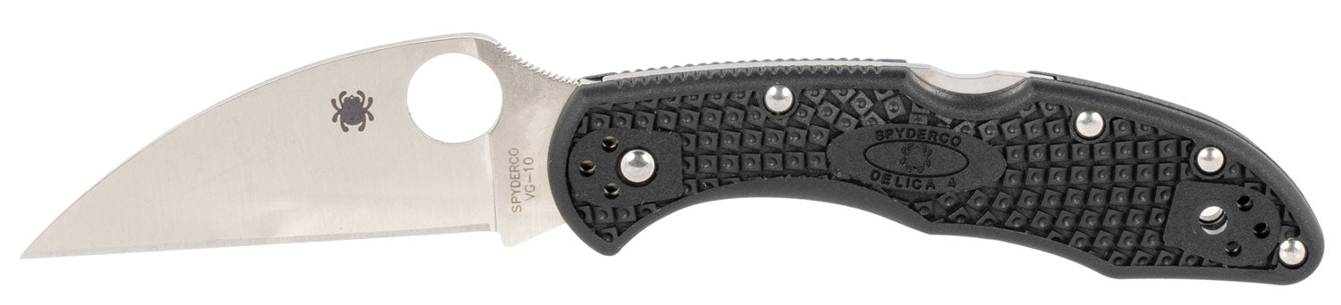 Spyderco C11FPWCBK Delica 4 LW Wharncliffe 2.87" Plain VG-10 SS Blade Black Textured FRN Handle w/ Clip