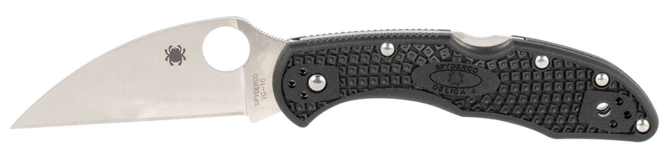 Spyderco C11FPWCBK Delica 4 LW Wharncliffe 2.87" Plain VG-10 SS Blade Black Textured FRN Handle w/ Clip