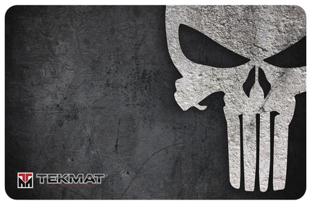 TekMat Punisher Skull Novelty Door Mat Black Gray Rubber 25" x 42"