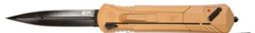 Smith & Wesson M&P Out-the-Front 3.5" Single Edge Spear Point Blade Knife, Black/FDE