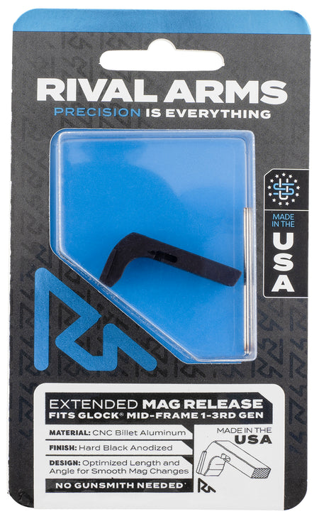 Rival Arms Extended Mag Release Glock Gen3 (Except 21SF) Black Anodized Aluminum RA72G001A
