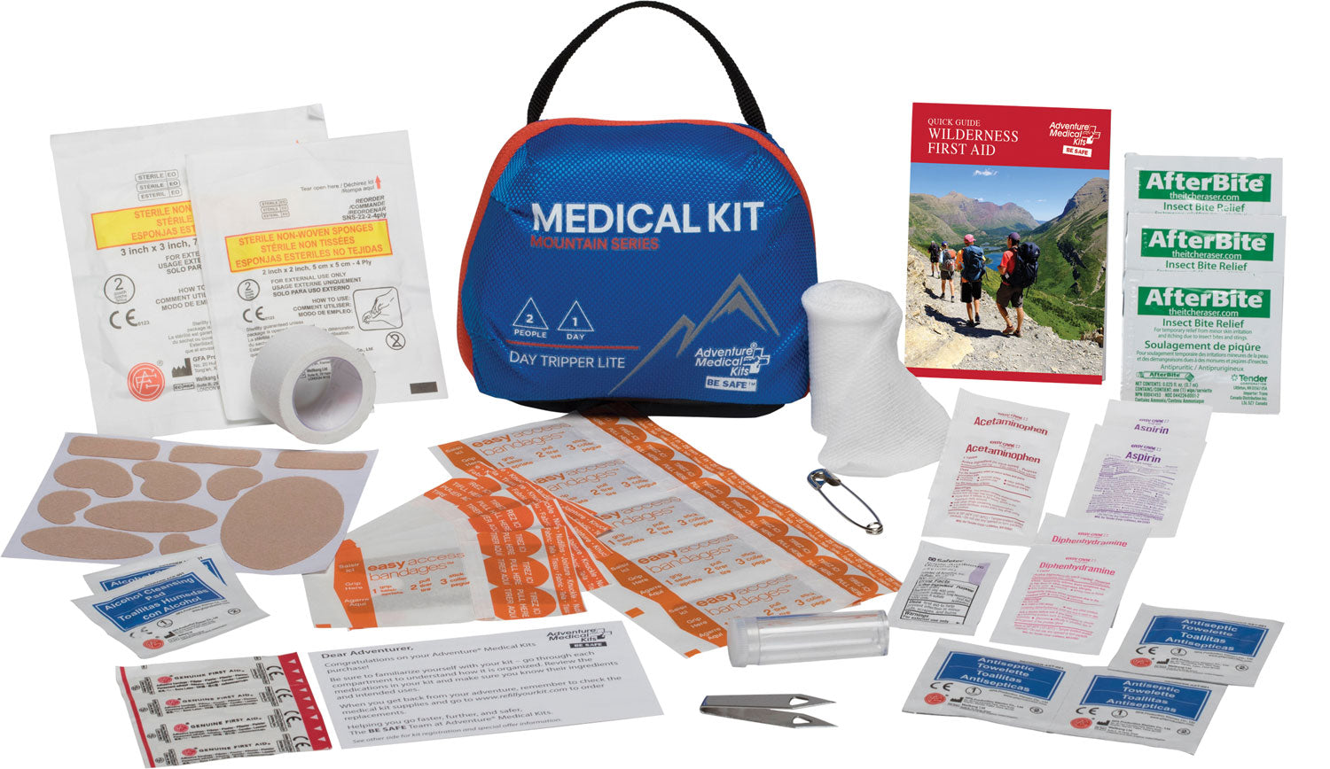 Adventure Medical Kits Mountain Day Tripper Lite Medical Kit Water-Resistant for Day Hikes