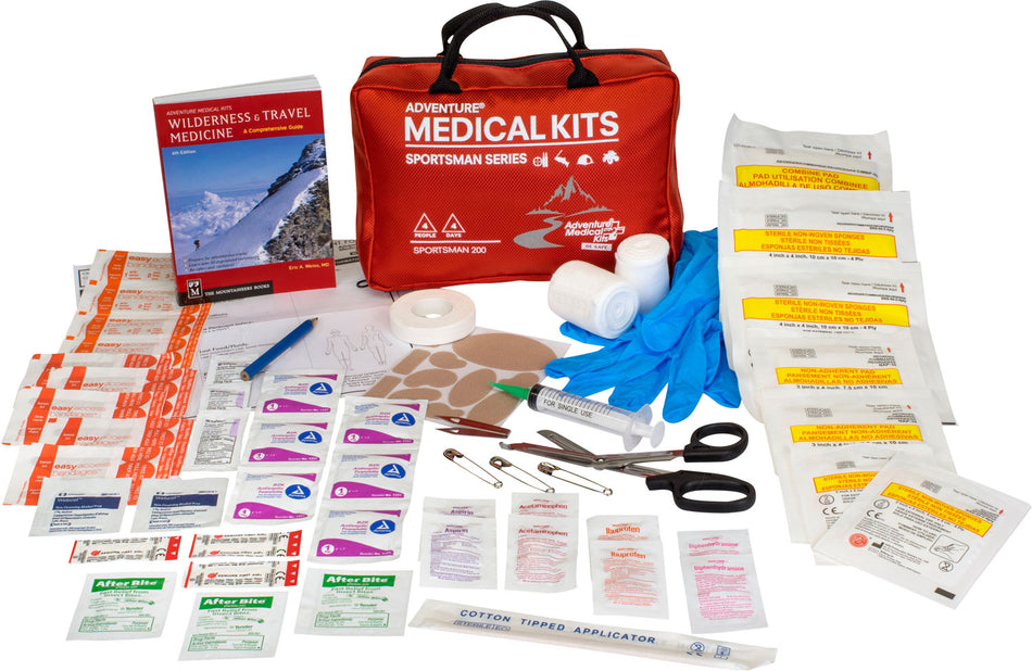 Adventure Medical Kits Sportsman 200 Backcountry Medical Kit Red for Groups up to 4
