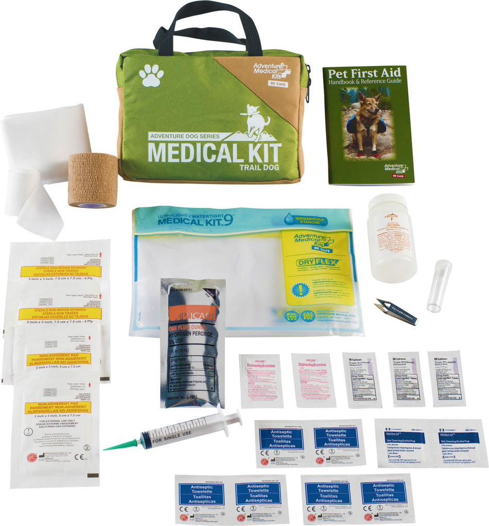 Adventure Medical Kits Trail Dog First Aid Kit Green for Canine Trail Injuries
