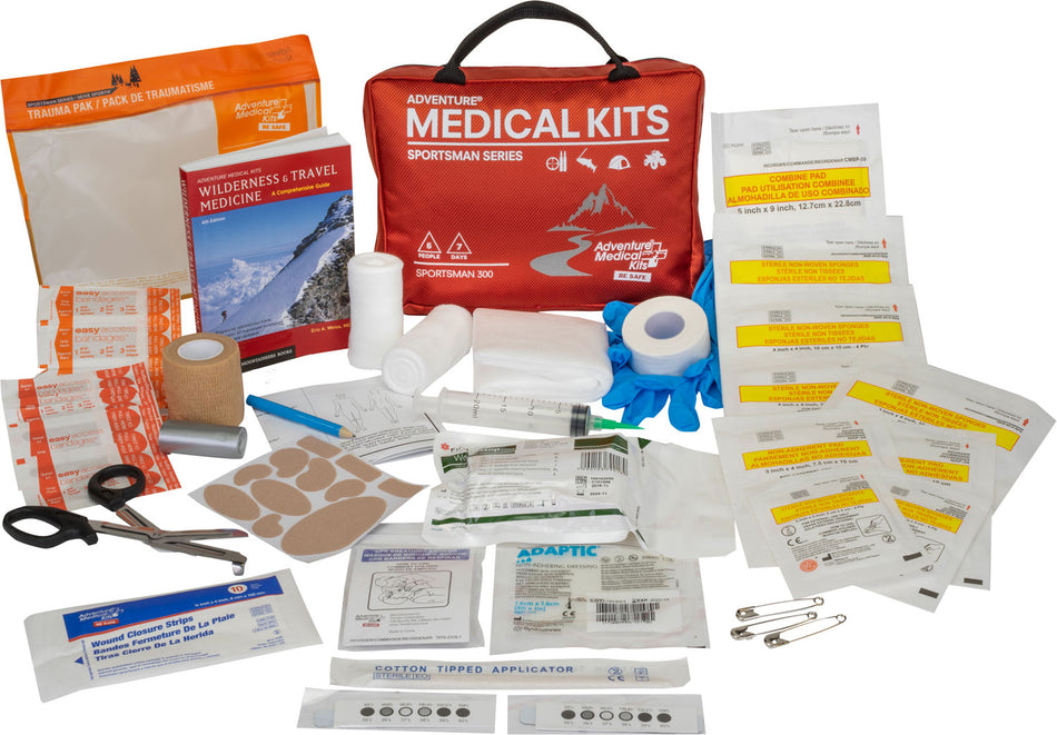 Adventure Medical Kits Sportsman 300 Waterproof Backcountry Medical Kit Red for Groups of 6