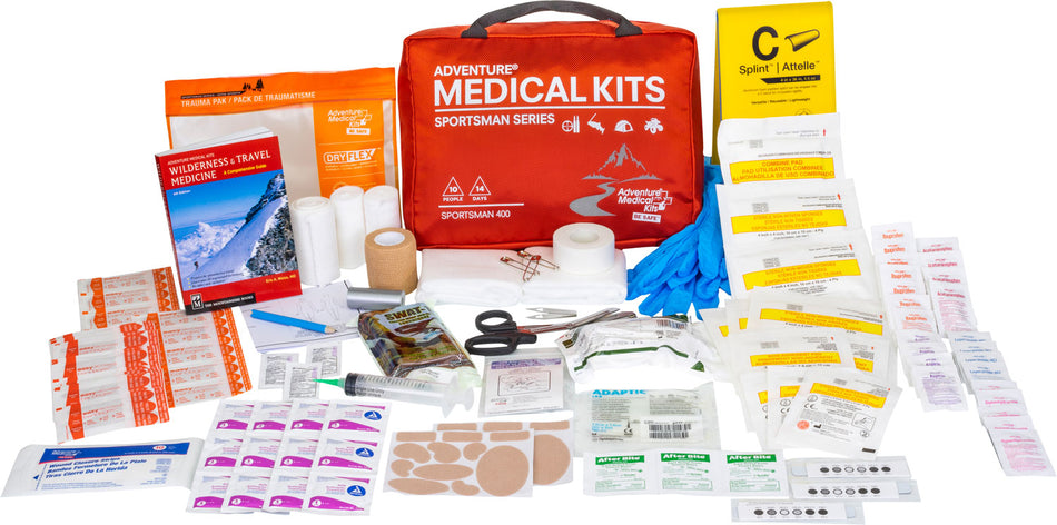 Adventure Medical Kits Sportsman 400 Waterproof Backcountry Medical Kit Red for Groups of 10
