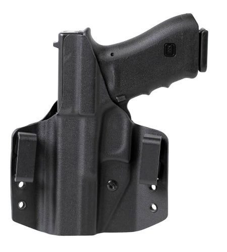 Uncle Mike's 54CCW07BGL CCW Outside Waistband Holster Black Boltaron Dual Loop for Springfield XD/XD Compact Left Hand