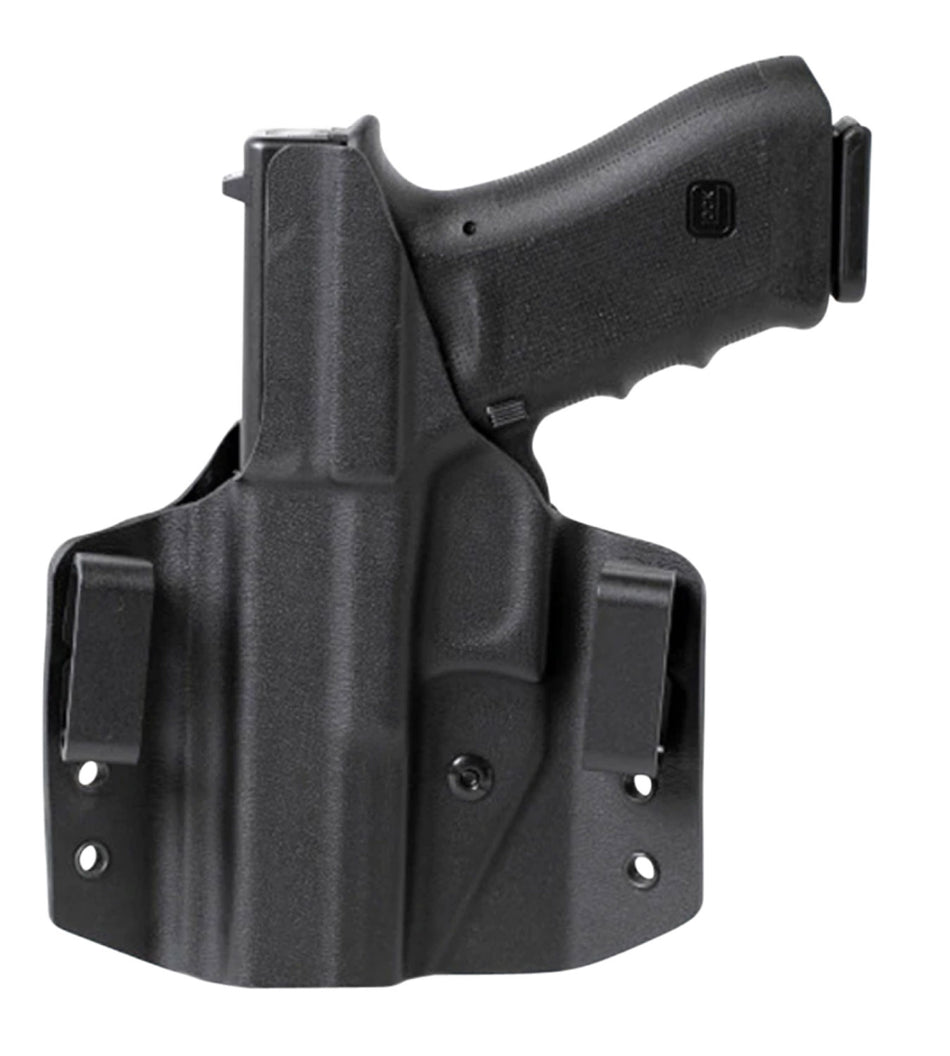 Uncle Mike's 54CCW41BGR CCW Outside Waistband Holster Black Boltaron Dual Loop for Ruger SR/SR Compact Right Hand
