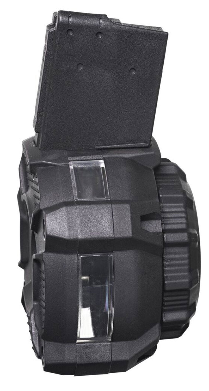 ProMag DRMA24 Standard 65rd Drum Mag 223 Rem Fits AR-15 Capacity Window Black DuPont Zytel
