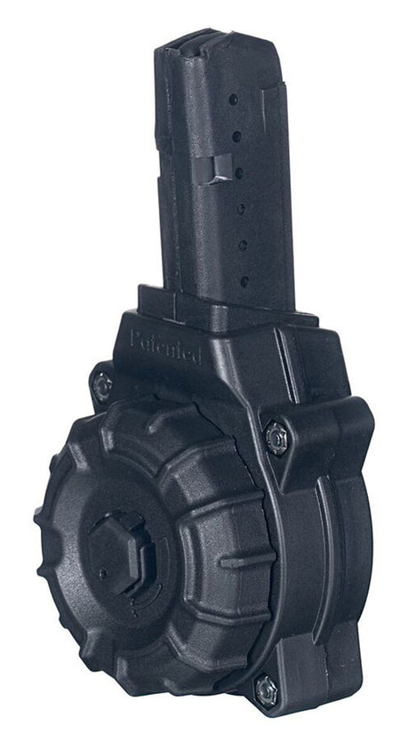 ProMag DRMA26 Standard 30rd 9mm Drum Mag Fits AR-15 Glock Style Magazines Black DuPont Zytel