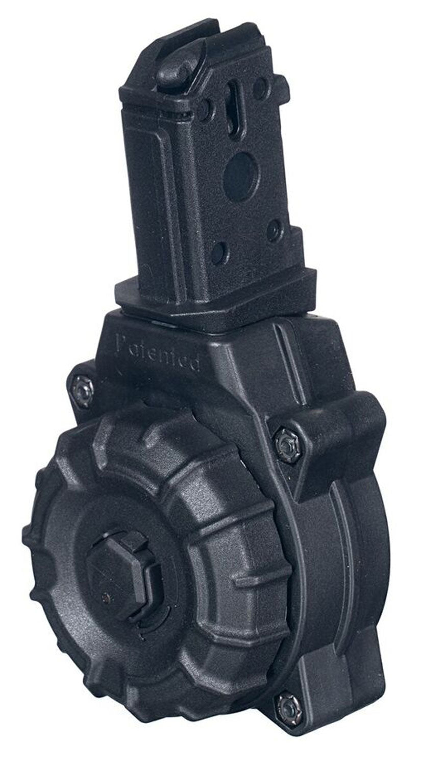 ProMag DRMA29 Standard 30rd 9mm Drum Mag Fits CZ Scorpion Black DuPont Zytel