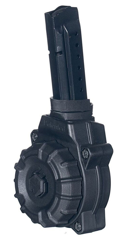ProMag DRMA27 Standard 30rd 9mm Drum Mag Compatible w/ Glock 17/19 Black DuPont Zytel Polymer