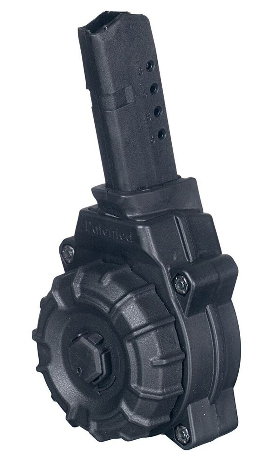 ProMag DRMA34 Standard 30rd 9mm Drum Mag Compatible w/ Glock 43 Black DuPont Zytel Polymer