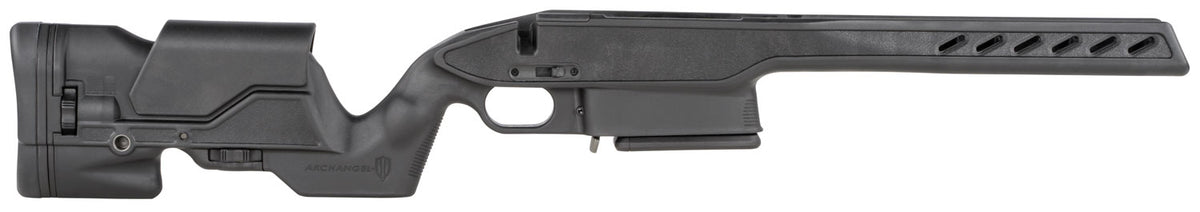 Archangel Precision Elite Aluminum Pillar Bedded Stock Black Synthetic for Savage 110/111 Long Action Magnum Caliber