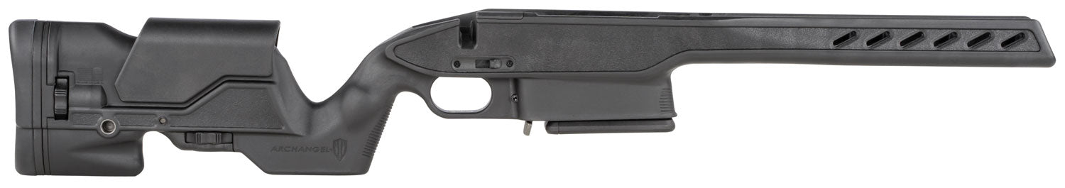 Archangel Precision Elite Aluminum Pillar Bedded Stock Black Synthetic for Savage 110/111 Long Action Magnum Caliber
