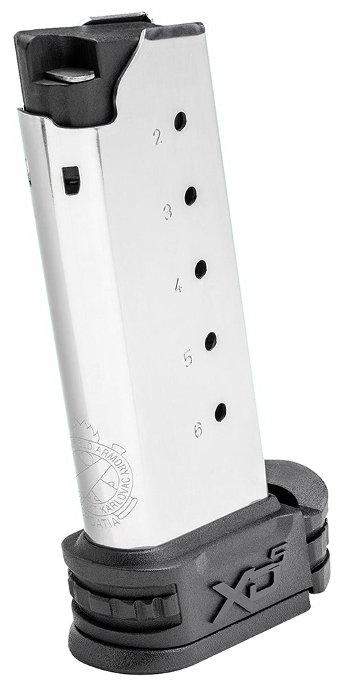 Springfield Armory XD-S XDS5006 .45 ACP 6rd Stainless Steel Magazine w/ Black Sleeve